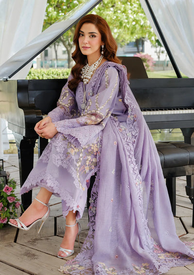 03-Piece Chikankari Cotton Suit With Embroidery - Ready To Wear