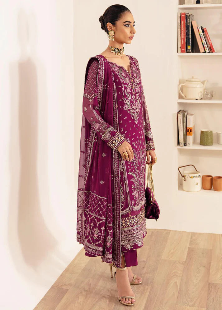 03-Piece Chiffon Suit With Embroidery - Ready To Wear