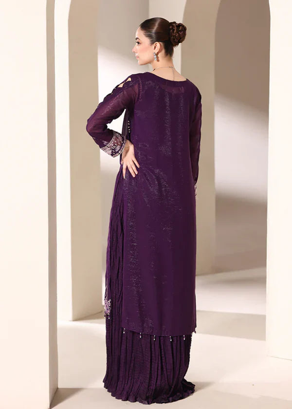 03-Piece Chiffon Suit With Embroidery - Ready To Wear