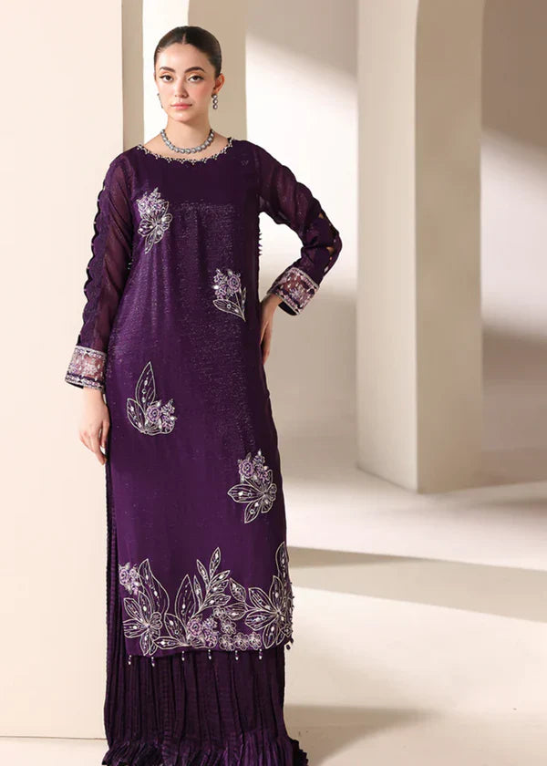 03-Piece Chiffon Suit With Embroidery - Ready To Wear