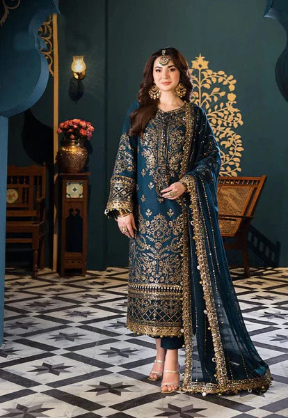 03-Piece Chiffon Suit With Heavy Embroidery - Ready To Wear